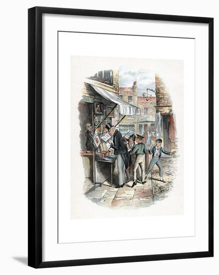 Scene from Oliver Twist by Charles Dickens, 1837-1839-George Cruikshank-Framed Giclee Print