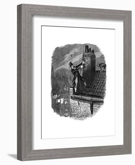 Scene from Oliver Twist by Charles Dickens, 1837-George Cruikshank-Framed Giclee Print