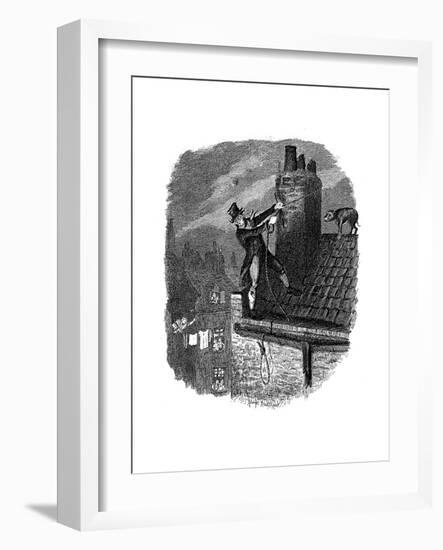 Scene from Oliver Twist by Charles Dickens, 1837-George Cruikshank-Framed Giclee Print