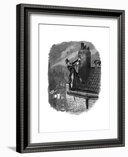 Scene from Oliver Twist by Charles Dickens, 1837-George Cruikshank-Framed Giclee Print