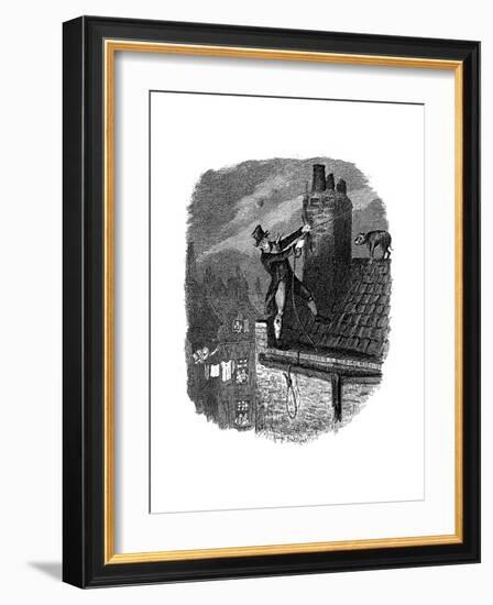 Scene from Oliver Twist by Charles Dickens, 1837-George Cruikshank-Framed Giclee Print