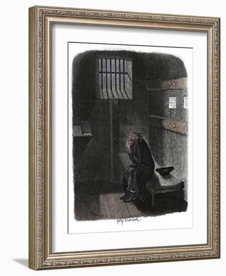 Scene from Oliver Twist by Charles Dickens, 1837-George Cruikshank-Framed Giclee Print