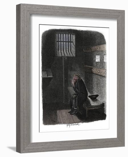 Scene from Oliver Twist by Charles Dickens, 1837-George Cruikshank-Framed Giclee Print