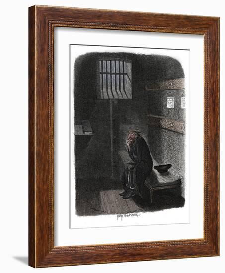 Scene from Oliver Twist by Charles Dickens, 1837-George Cruikshank-Framed Giclee Print