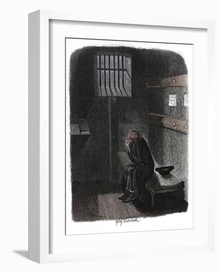 Scene from Oliver Twist by Charles Dickens, 1837-George Cruikshank-Framed Giclee Print