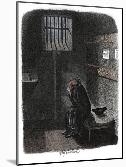 Scene from Oliver Twist by Charles Dickens, 1837-George Cruikshank-Mounted Giclee Print