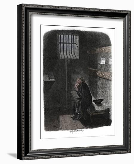 Scene from Oliver Twist by Charles Dickens, 1837-George Cruikshank-Framed Giclee Print