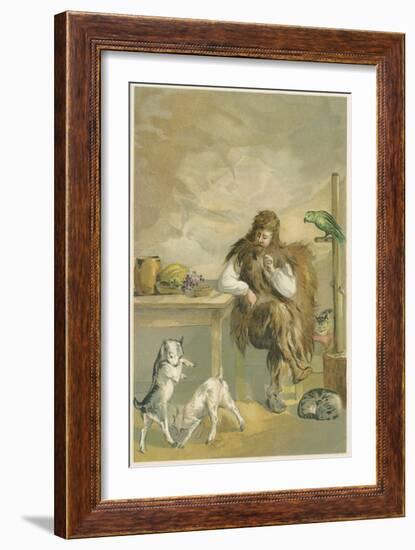 Scene from Robinson Crusoe by Daniel Defoe, 1892-John Dawson Watson-Framed Giclee Print