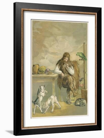 Scene from Robinson Crusoe by Daniel Defoe, 1892-John Dawson Watson-Framed Giclee Print