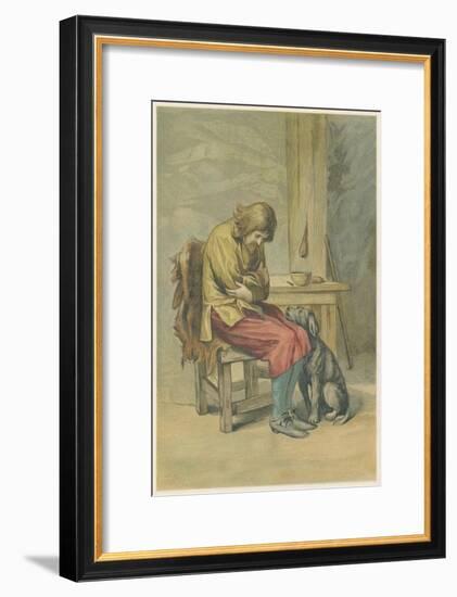 Scene from Robinson Crusoe by Daniel Defoe, 1892-John Dawson Watson-Framed Giclee Print