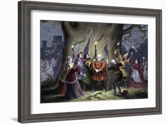 Scene from Shakespeare's the Merry Wives of Windsor, 1856-1858-George Cruikshank-Framed Giclee Print