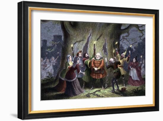 Scene from Shakespeare's the Merry Wives of Windsor, 1856-1858-George Cruikshank-Framed Giclee Print