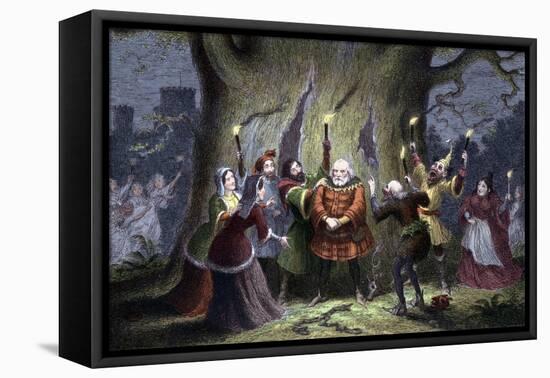 Scene from Shakespeare's the Merry Wives of Windsor, 1856-1858-George Cruikshank-Framed Premier Image Canvas