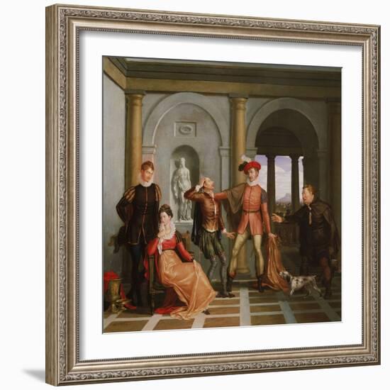 Scene from Shakespeare's the Taming of the Shrew (Katharina and Petruchio), 1809 (Oil on Canvas)-Washington Allston-Framed Giclee Print