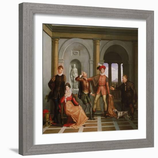 Scene from Shakespeare's the Taming of the Shrew (Katharina and Petruchio), 1809 (Oil on Canvas)-Washington Allston-Framed Giclee Print