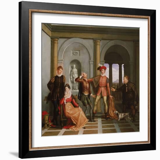 Scene from Shakespeare's the Taming of the Shrew (Katharina and Petruchio), 1809 (Oil on Canvas)-Washington Allston-Framed Giclee Print