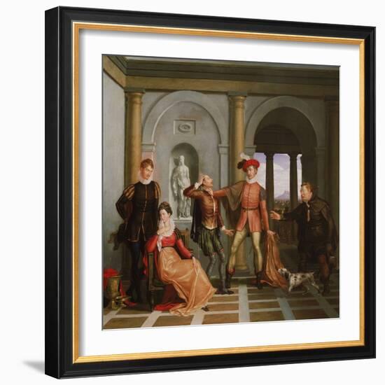 Scene from Shakespeare's the Taming of the Shrew (Katharina and Petruchio), 1809 (Oil on Canvas)-Washington Allston-Framed Giclee Print