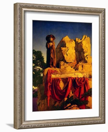 Scene from Snow White-Maxfield Parrish-Framed Art Print