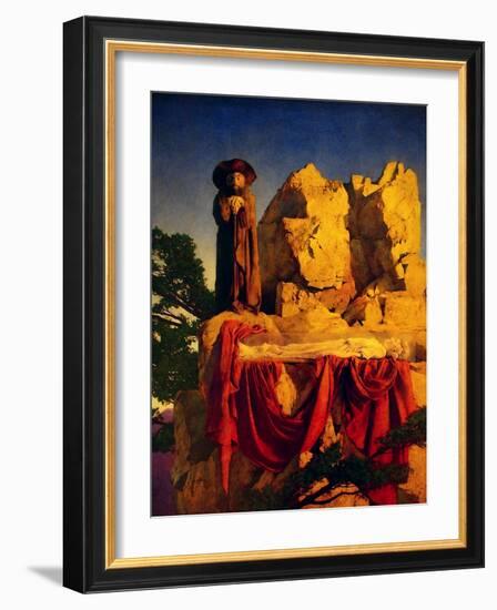 Scene from Snow White-Maxfield Parrish-Framed Art Print