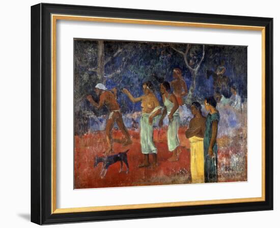 Scene from Tahitian Life, 1896-Paul Gauguin-Framed Giclee Print