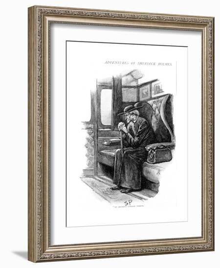 Scene from the Adventure of the Final Problem by Arthur Conan Doyle, 1893-Sidney E Paget-Framed Giclee Print