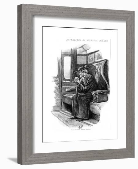 Scene from the Adventure of the Final Problem by Arthur Conan Doyle, 1893-Sidney E Paget-Framed Giclee Print