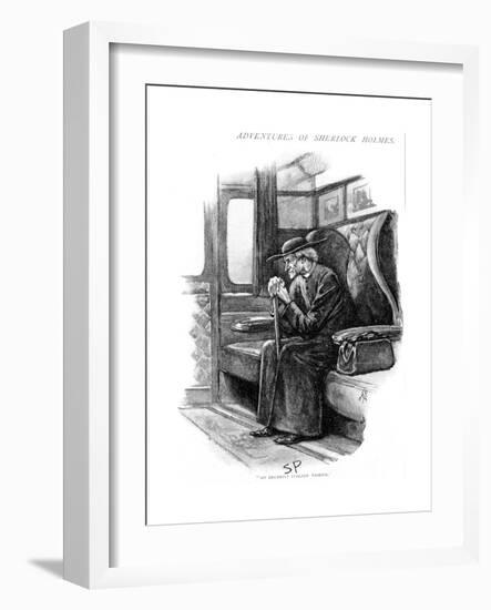 Scene from the Adventure of the Final Problem by Arthur Conan Doyle, 1893-Sidney E Paget-Framed Giclee Print