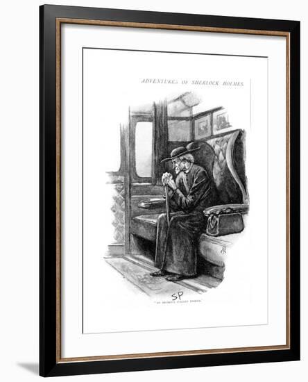 Scene from the Adventure of the Final Problem by Arthur Conan Doyle, 1893-Sidney E Paget-Framed Giclee Print