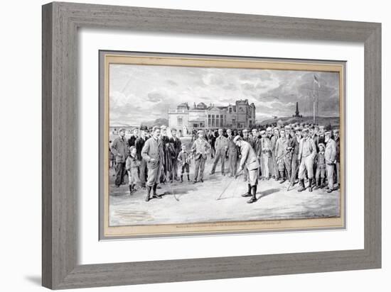 Scene from the Amateur Golf Championship, St Andrews, 1895-Unknown-Framed Giclee Print