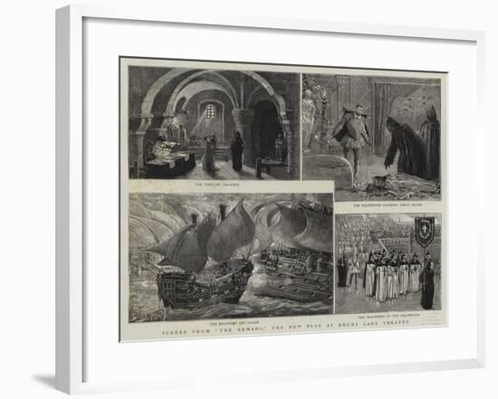 Scene from The Armada, the New Play at Drury Lane Theatre-Henri Lanos-Framed Giclee Print