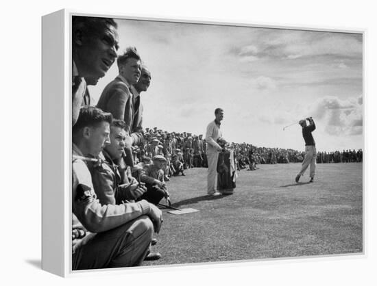 Scene from the British Open, with Spectators Watching Ben Hogan-Carl Mydans-Framed Premier Image Canvas