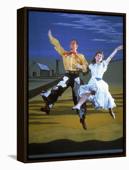 Scene from the Broadway Musical Oklahoma-Gjon Mili-Framed Premier Image Canvas