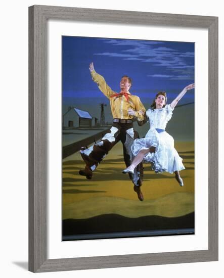 Scene from the Broadway Musical Oklahoma-Gjon Mili-Framed Premium Photographic Print