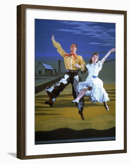 Scene from the Broadway Musical Oklahoma-Gjon Mili-Framed Premium Photographic Print