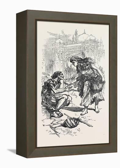 Scene from 'The Coffee Merchant' the Flower-Girl Gave Him a Piece of Bread with Three Large Dates.-null-Framed Premier Image Canvas
