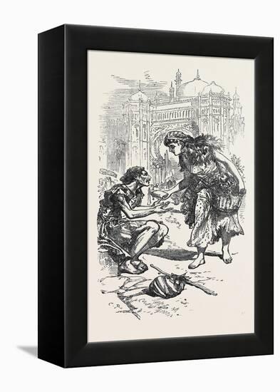 Scene from 'The Coffee Merchant' the Flower-Girl Gave Him a Piece of Bread with Three Large Dates.-null-Framed Premier Image Canvas