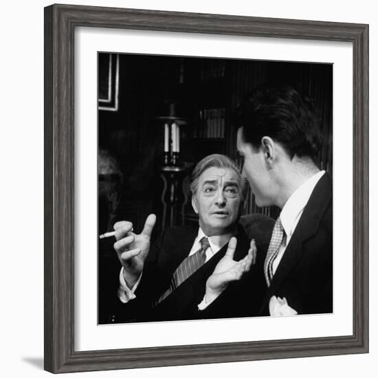 Scene from "The Confidential Clerk", Starring Claude Rains-Nina Leen-Framed Premium Photographic Print