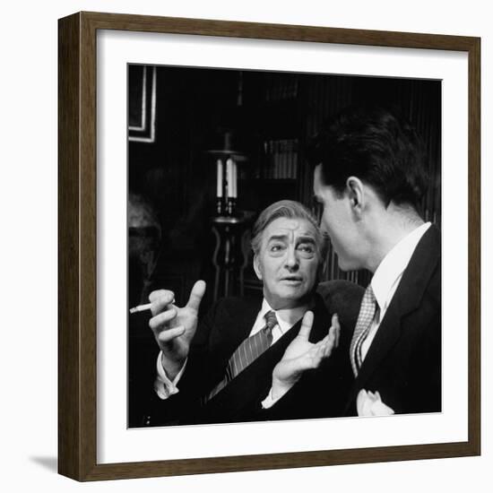 Scene from "The Confidential Clerk", Starring Claude Rains-Nina Leen-Framed Premium Photographic Print