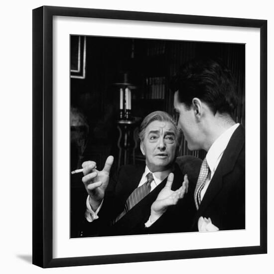 Scene from "The Confidential Clerk", Starring Claude Rains-Nina Leen-Framed Premium Photographic Print