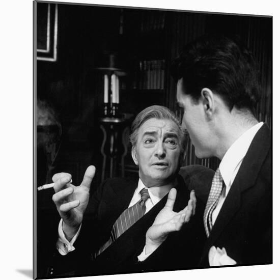 Scene from "The Confidential Clerk", Starring Claude Rains-Nina Leen-Mounted Premium Photographic Print