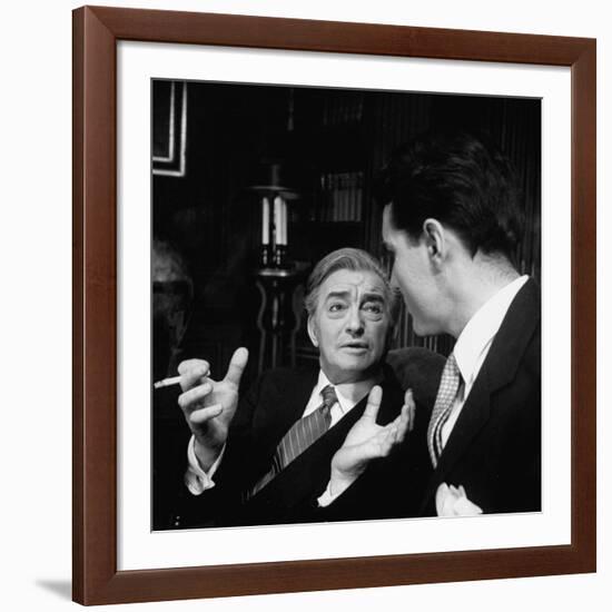 Scene from "The Confidential Clerk", Starring Claude Rains-Nina Leen-Framed Premium Photographic Print