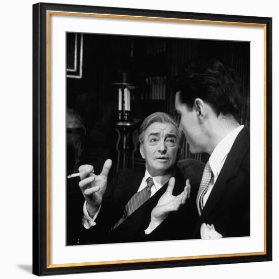 Scene from "The Confidential Clerk", Starring Claude Rains-Nina Leen-Framed Premium Photographic Print