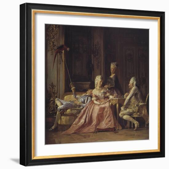 Scene from the Court of Christian VII-Kristian Zahrtmann-Framed Giclee Print