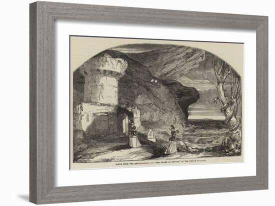 Scene from the Extravaganza of The Island of Jewels, at the Lyceum Theatre-Alfred Crowquill-Framed Giclee Print