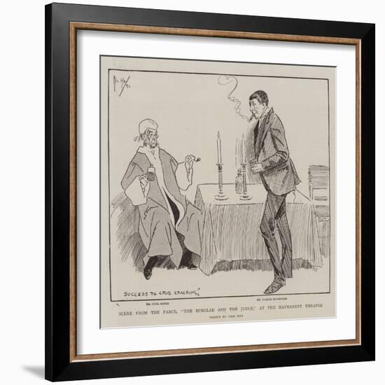 Scene from the Farce, The Burglar and the Judge, at the Haymarket Theatre-Phil May-Framed Giclee Print