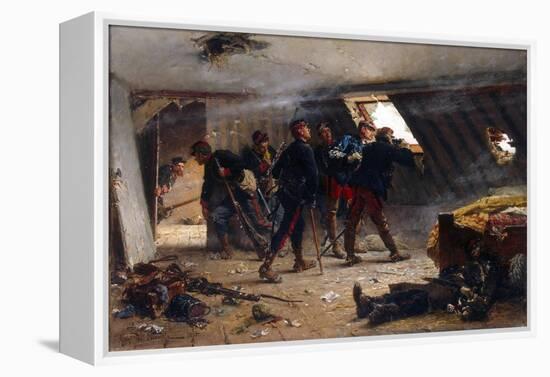 Scene from the Franco-Prussian War, 1875-Alphonse Marie de Neuville-Framed Premier Image Canvas