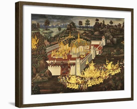 Scene From the Galleries, Royal Monastery, Grand Palace, Bangkok, Thailand, Southeast Asia, Asia-Jochen Schlenker-Framed Photographic Print