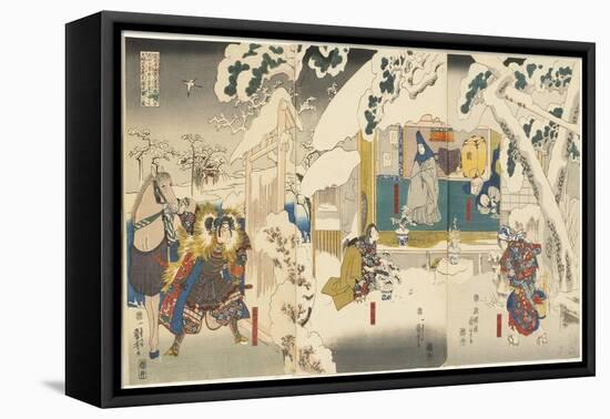 Scene from the Hachinoki Story, 1843-1847-Utagawa Kuniyoshi-Framed Premier Image Canvas