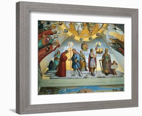 Scene from 'The Heavens of the Blessed and the Empyrean', Dante Room-Philipp Veit-Framed Giclee Print