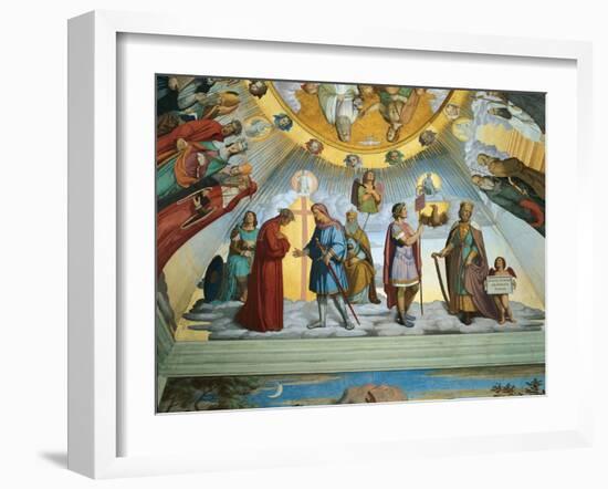 Scene from 'The Heavens of the Blessed and the Empyrean', Dante Room-Philipp Veit-Framed Giclee Print